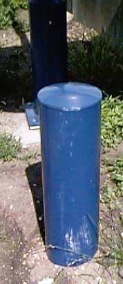 "cobalt blue" pole base and number plate recognition electronics  and radio link housing