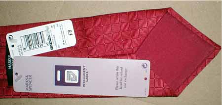Marks & Spencer RFID tag printed side